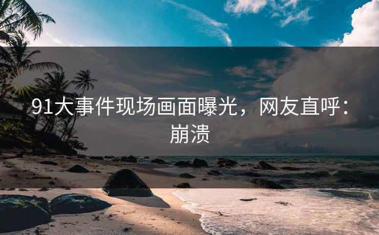 91大事件现场画面曝光，网友直呼：崩溃