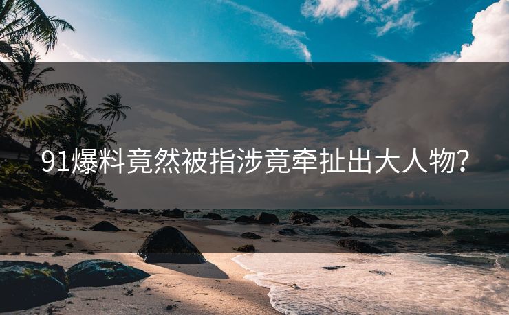 91爆料竟然被指涉竟牵扯出大人物？